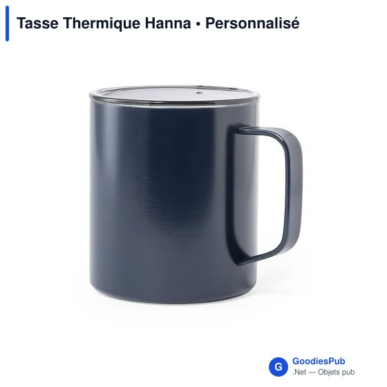 Tasse thermique personnalisable en acier inoxydable - Tasse Thermique Hannaavec logo - Image 5