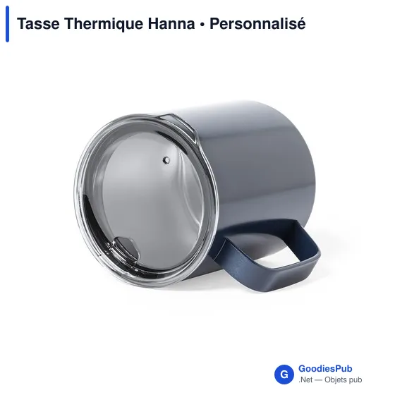 Tasse thermique personnalisable en acier inoxydable - Tasse Thermique Hannaavec logo - Image 8
