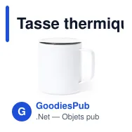 Tasse thermique personnalisable en acier inoxydable - Tasse Thermique Hannaavec logo - Miniature 9