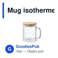 Mug isotherme personnalisable avec logo pour entreprises - Miniature 1