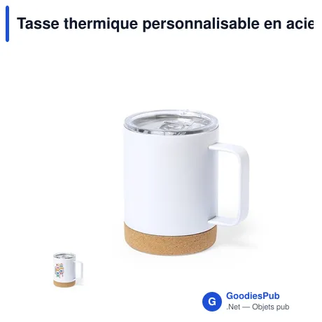 Tasse thermique personnalisable en acier inoxydable avec logo - Wifly