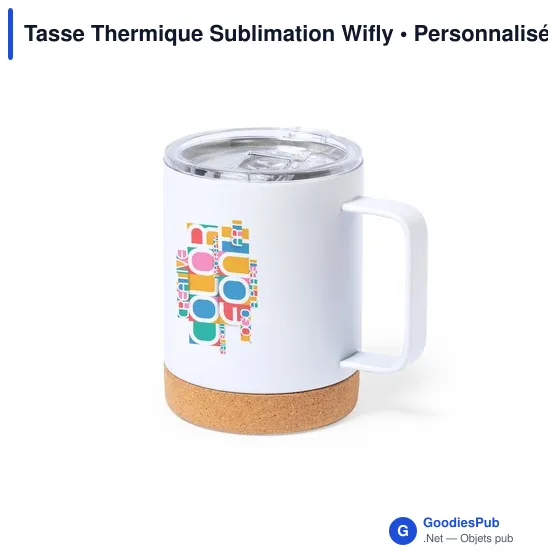 Tasse thermique personnalisable en acier inoxydable avec logo - Wifly - Image 4