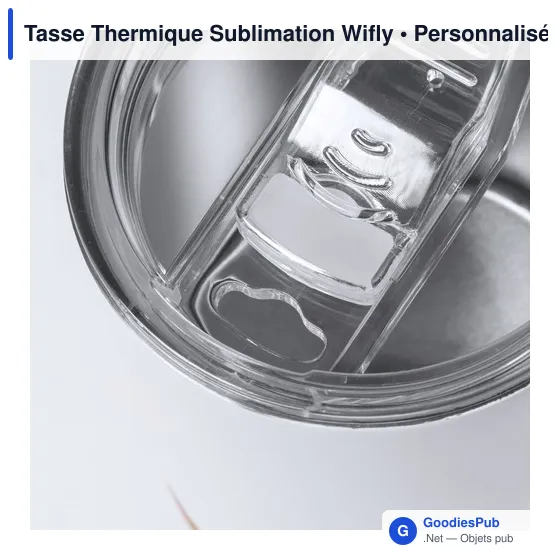 Tasse thermique personnalisable en acier inoxydable avec logo - Wifly - Image 5