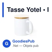 Tasse personnalisable Yotel avec logo - Mug éco-friendly - Miniature 2