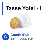 Tasse personnalisable Yotel avec logo - Mug éco-friendly - Miniature 3