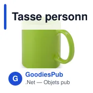 Tasse personnalisable en céramique avec logo - Tasse Zifor - Miniature 1