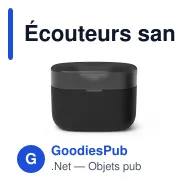 Écouteurs sans fil personnalisables Philips intra-auriculaires avec logo - TAT2000 - Miniature 3