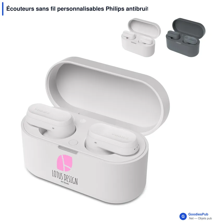 Écouteurs sans fil personnalisables Philips antibruit avec logo - TAT3509 - Image 1
