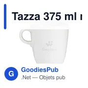 Mug personnalisable Tazza 375 ml avec logo - Céramique - Miniature 1