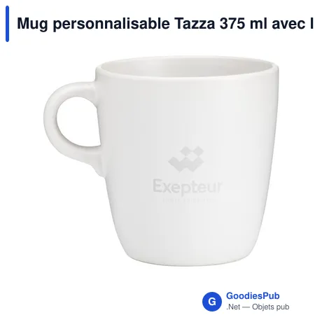 Mug personnalisable Tazza 375 ml avec logo - Céramique