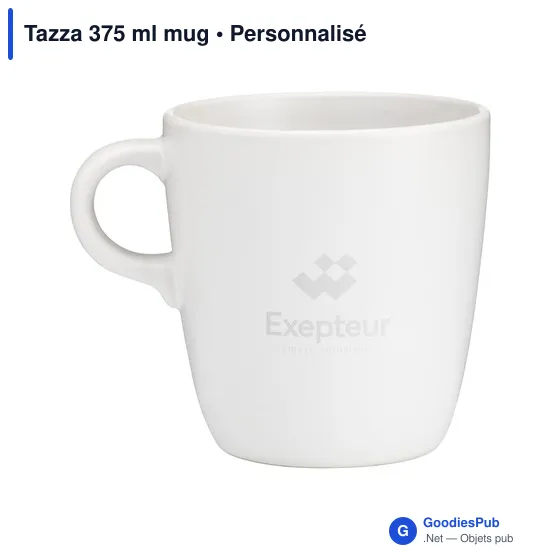 Mug personnalisable Tazza 375 ml avec logo - Céramique - Image 1