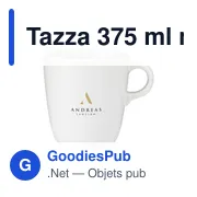 Mug personnalisable Tazza 375 ml avec logo - Céramique - Miniature 2