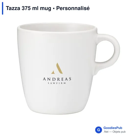 Mug personnalisable Tazza 375 ml avec logo - Céramique - Image 2
