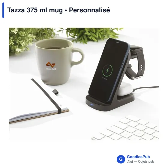 Mug personnalisable Tazza 375 ml avec logo - Céramique - Image 3