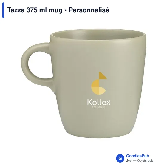 Mug personnalisable Tazza 375 ml avec logo - Céramique - Image 5