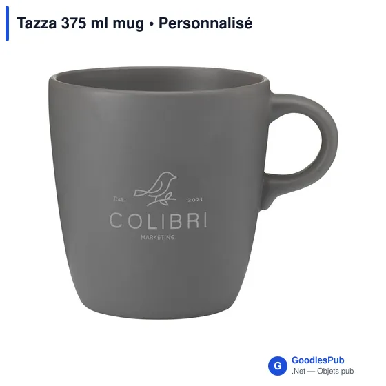 Mug personnalisable Tazza 375 ml avec logo - Céramique - Image 7