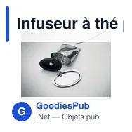 Infuseur à thé personnalisable en acier inoxydable - TEAFUSERavec logo - Miniature 2