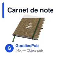 Carnet de notes A5 personnalisable en liège avec logo - Miniature 1