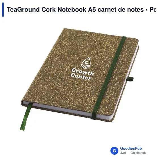 Carnet de notes A5 personnalisable en liège avec logo - Image 1