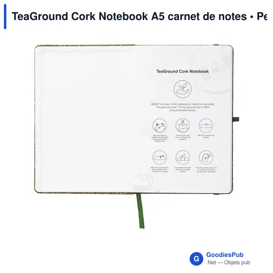 Carnet de notes A5 personnalisable en liège avec logo - Image 3