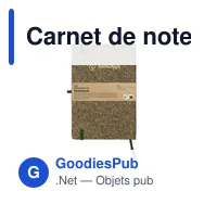 Carnet de notes A5 personnalisable en liège avec logo - Miniature 7
