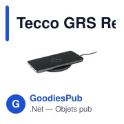 Chargeur sans fil personnalisable Tecco GRS 15W avec logo - Miniature 1