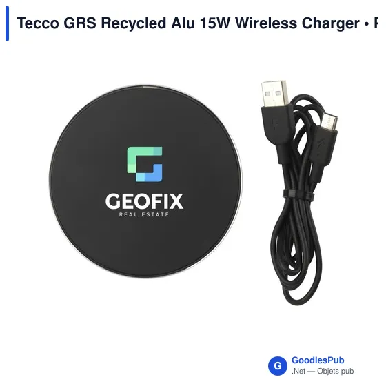 Chargeur sans fil personnalisable Tecco GRS 15W avec logo - Image 3