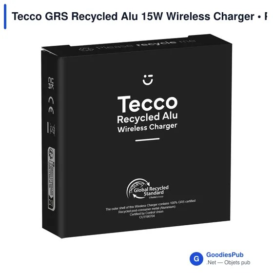 Chargeur sans fil personnalisable Tecco GRS 15W avec logo - Image 4