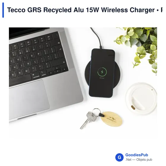 Chargeur sans fil personnalisable Tecco GRS 15W avec logo - Image 6