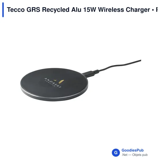 Chargeur sans fil personnalisable Tecco GRS 15W avec logo - Image 7