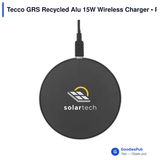 Chargeur sans fil personnalisable Tecco GRS 15W avec logo - Image 8