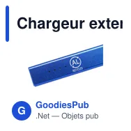 Chargeur externe personnalisable Tecco GRS Recycled Alu Powerbank 5000avec logo - Miniature 1