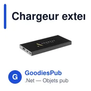 Chargeur externe personnalisable Tecco GRS Recycled Alu Powerbank 5000avec logo - Miniature 7