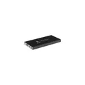 Variante noir - Chargeur externe personnalisable Tecco GRS Recycled Alu Powerbank 5000avec logo