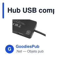 Hub USB compact personnalisable en aluminium recyclé - Tecco GRSavec logo - Miniature 3