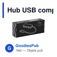 Hub USB compact personnalisable en aluminium recyclé - Tecco GRSavec logo - Miniature 6