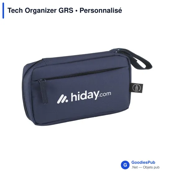 Housse de rangement personnalisable Tech Organizer GRS avec logo - Image 1
