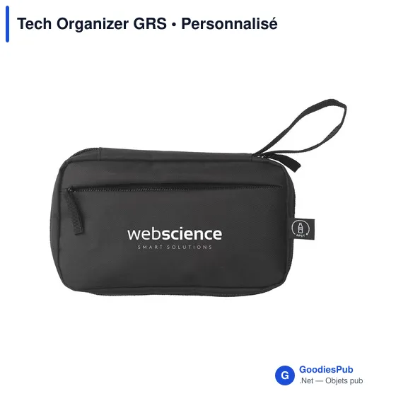 Housse de rangement personnalisable Tech Organizer GRS avec logo - Image 12