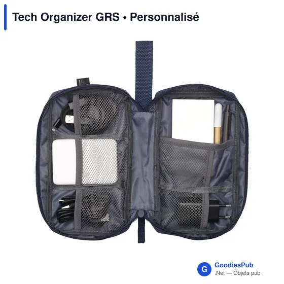 Housse de rangement personnalisable Tech Organizer GRS avec logo - Image 3