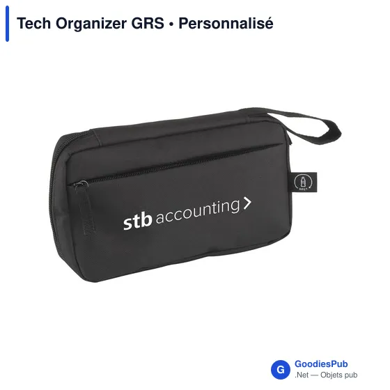 Housse de rangement personnalisable Tech Organizer GRS avec logo - Image 8