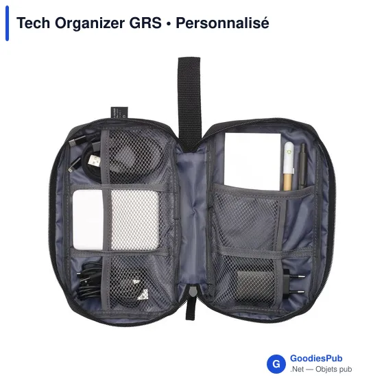 Housse de rangement personnalisable Tech Organizer GRS avec logo - Image 10