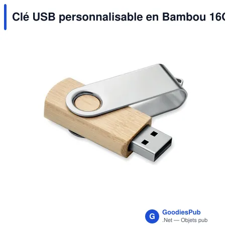 Clé USB personnalisable en Bambou 16GB avec logo - TECHMATE BAMBOO