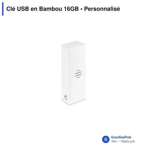Clé USB personnalisable en Bambou 16GB avec logo - TECHMATE BAMBOO - Image 6