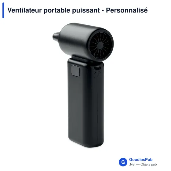 Ventilateur portable personnalisable TECHMATE BAMBOO avec logo - Image 2