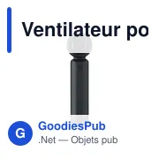 Ventilateur portable personnalisable TECHMATE BAMBOO avec logo - Miniature 3