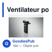 Ventilateur portable personnalisable TECHMATE BAMBOO avec logo - Miniature 4