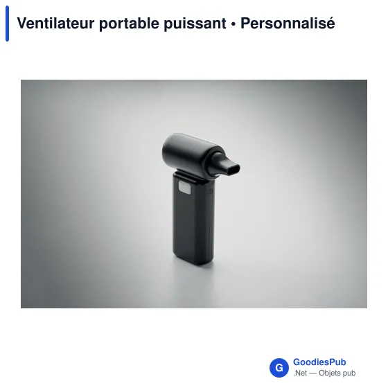 Ventilateur portable personnalisable TECHMATE BAMBOO avec logo - Image 4