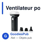Ventilateur portable personnalisable TECHMATE BAMBOO avec logo - Miniature 5