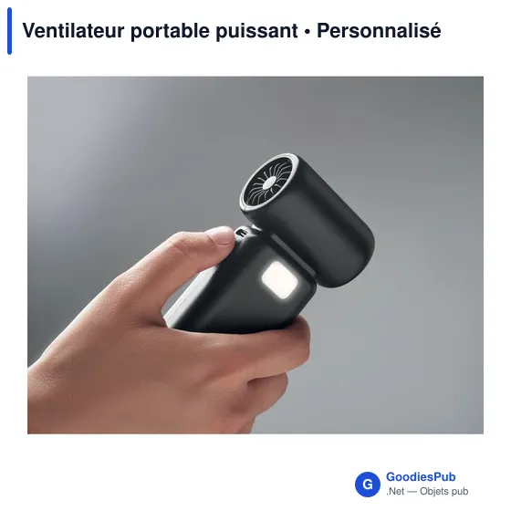 Ventilateur portable personnalisable TECHMATE BAMBOO avec logo - Image 8