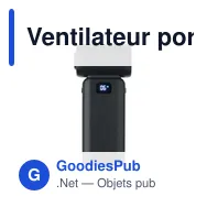 Ventilateur portable personnalisable TECHMATE BAMBOO avec logo - Miniature 9